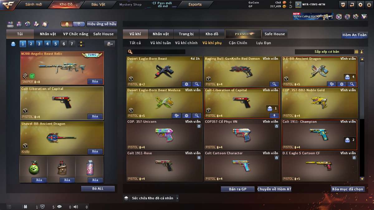 shop acc cf uy tin gia re